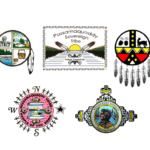 Logos for Wabanaki tribes in Maine