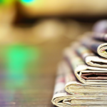 Stack of newspapers